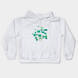 indoor green plant  watercolor Kids Hoodie